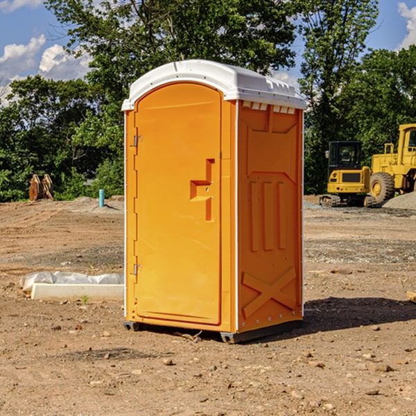 how often are the portable restrooms cleaned and serviced during a rental period in Gay